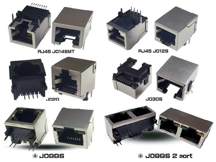 Seitenanschluss RJ45 Connector Buchse