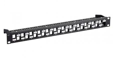 1U 24ポートUTPスタッガードRJ45ブランクパネル - 1U-24-Port-UTP-Staggered-RJ45-Blank-Panel