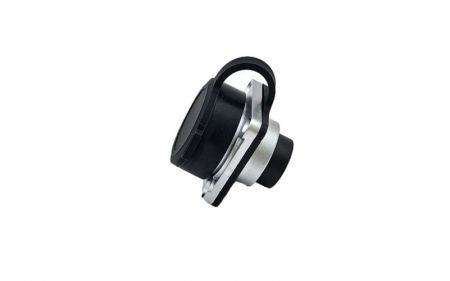 Conector macho USB 3.0 Tipo-C M16 com rosca para macho IP67 com cabo estendido, L=2000mm (Vista lateral)
