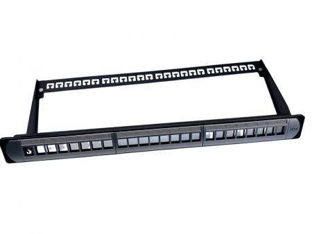 24-portowa skrzynka krosowa FTP z wspornikiem - 24-Ports-FTP-Keystone-Patch-Panel-With-Support-Bar