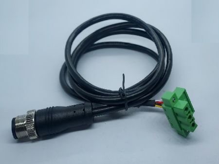Bloc terminal 3P vers M12 4M X Code L=1000MM - Bloc-terminal-3P-vers-M12-4M-X-Code-L=1000MM