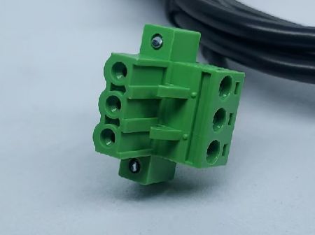 3P-Terminalblockkopf zu M12 4M X Code L=1000MM (Linke Ansicht)