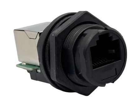 Bayonet waterdichte RJ12 koppelsocket - Bayonet-Waterproof-RJ12-Coupler-Socket