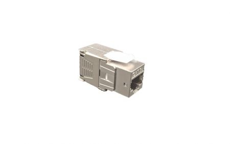 Cat6A 전체 차폐 툴리스 키스톤 잭(측면 보기)