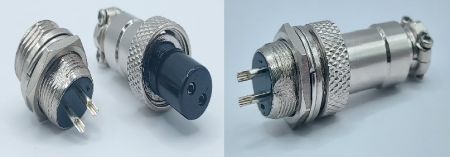 Prise étanche GX12 Aviation 2 noyaux mâles connexion sécurisée