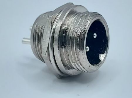 Prise étanche GX12 Aviation 2 noyaux mâles - GX12-Aviation-Waterproof-Socket-2-Male-Core