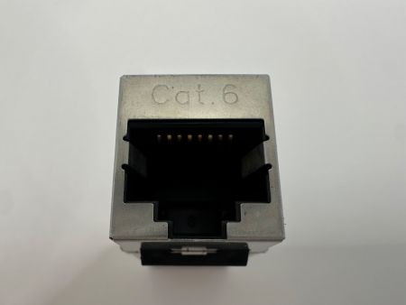 Cat 6 RJ45 인라인 커플러(전면 보기)