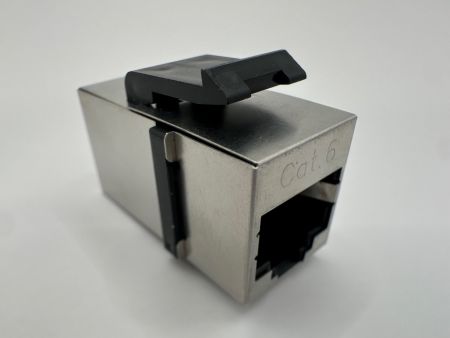 Cat 6 RJ45 인라인 커플러(측면 보기)