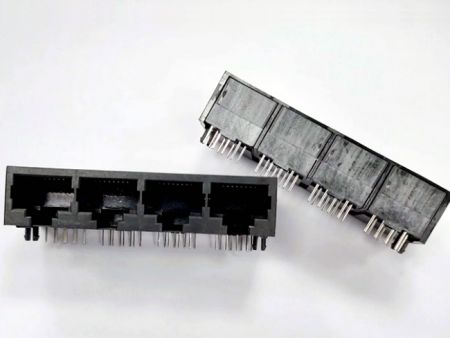 Seitenanschluss Quad Port PCB Buchsenverbinder - Seitenanschluss Quad Port PCB Buchsenverbinder