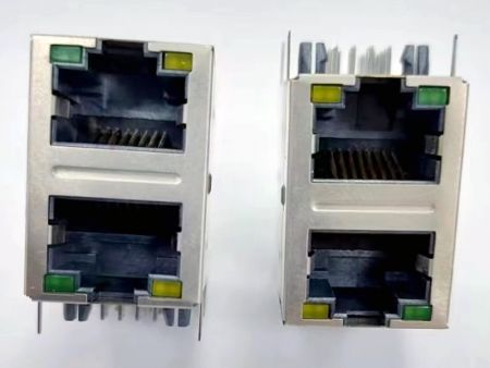 Doppelstock-RJ45-Stecker für Netzwerktechnologie - Doppelstock-RJ45-Stecker für Netzwerktechnologie