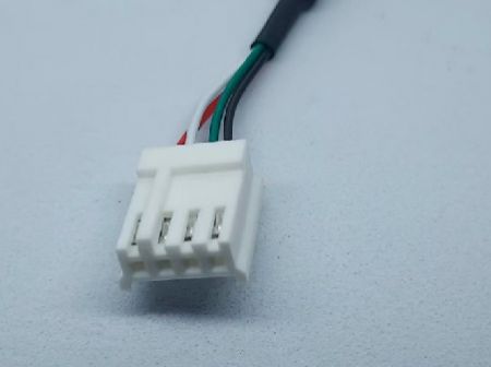 JST 2.0*4P TO M12 4F X Code L=250mm (Left view)