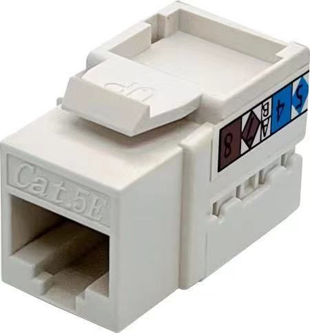 Conector Keystone Cat.5E UTP 90° 8P8C RJ45 - Keystone-Cat5E-Jack