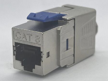 CONECTOR KEYSONE CAT8 COMPLETAMENTE CUBIERTO - Keystone-Cat8-Jack