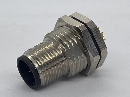 Prise M12 mâle à montage arrière 4 cœurs - M12-Male-Back-Mount-Socket-4-core