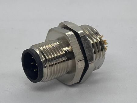 Prise M12 mâle à montage frontal 4 cœurs - M12-Male-Front-Mount-Socket-4-core