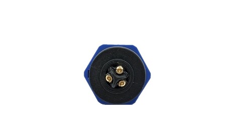 M16-Conector-Fêmea-3-Pinos-Lock-Push(Vista frontal)