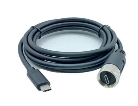 Connecteur mâle USB 3.0 Type-C M16 à IP67 avec câble prolongé, L=2000mm - Connecteur mâle USB 3.0 Type-C M16 à IP67 avec câble prolongé, L=2000mm
