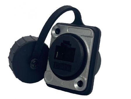 Metalowy wodoodporny złącze typu D Cat6A RJ45 - Metal-Waterproof-D-Type-Cat6A-RJ45-Coupler-Socket
