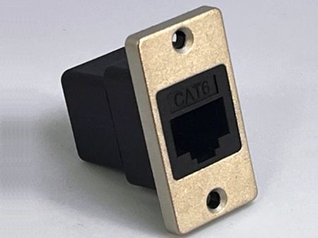 Paneelmontage metalen Cat6A RJ45 koppeling - Paneelmontage metalen Cat6A RJ45 koppeling