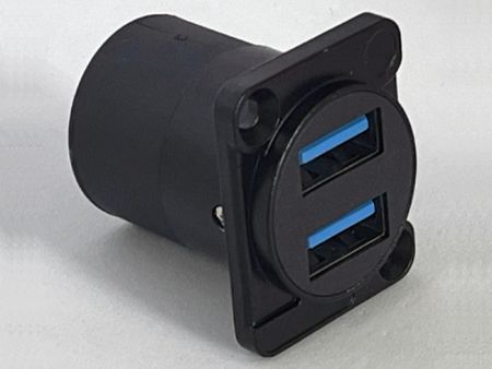 Paneelmontage Metalen Dubbele USB 3.0 Koppeling - Paneelmontage Metalen Dubbele USB 3.0 Koppeling