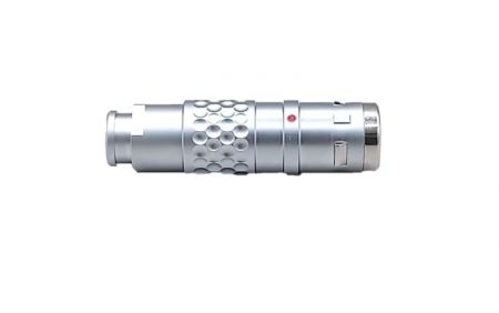 Conector macho de aviación Push-Pul de auto bloqueo tipo soldadura 2+2 núcleos (vista lateral)