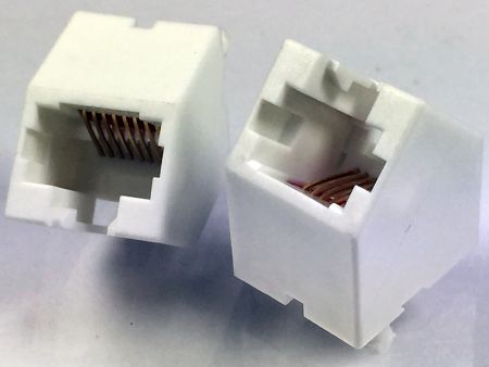 45度角RJ45コネクタ / ジャックシールドなし - RJ45 45度ジャック RJ45コネクタ