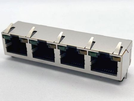 Slim LED 4-Port Up-latch RJ45-Stecker für die Effizienz von Rechenzentren - Slim LED 4-Port Up-latch RJ45-Stecker für die Effizienz von Rechenzentren