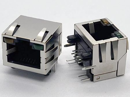 Kompakte Latch-Up LED RJ45 Buchse für Switches - Kompakte Latch-Up LED RJ45 Buchse für Switches