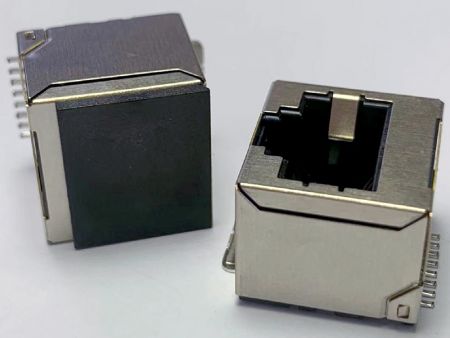 Prise RJ45 à entrée supérieure à haute vitesse, blindée SMT - Prise RJ45 à entrée supérieure à haute vitesse, blindée SMT
