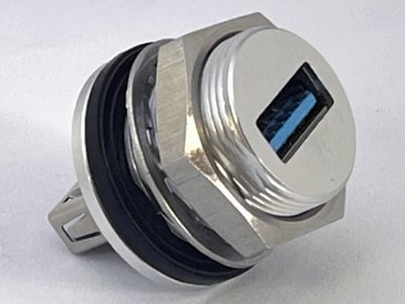 Metalowe wodoodporne złącze USB 3.0 z gwintem - Metalowy wodoodporny złącze USB 3.0 z blokadą śrubową