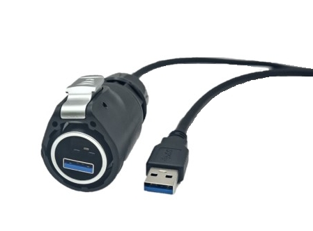 Snap Series Waterdichte Rechtdoor Wireable Kabeldoorvoer USB3.0 A Type Plug naar Plug Met Kabelassemblage - Snap-Series-Waterdichte-Rechtdoor-Wireable-Kabeldoorvoer-USB3.0-A-Type-Plug-naar-Plug-Met-Kabelassemblage