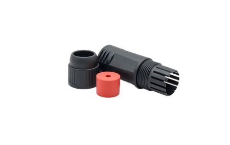 Kit laterale per passacavi a vite impermeabili e lunghi (vista laterale)