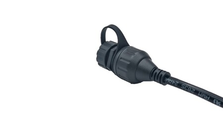 İplikli Su Geçirmez RJ45 Jack ile Kablo Montajlı Kuyruk Ucu Düz Kesim (Yandan görünüm)