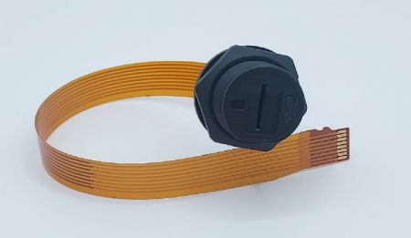 スレッド防水TFカードオスからメスへの延長フラットFPCケーブルエクステンダーL=200mm（側面図）