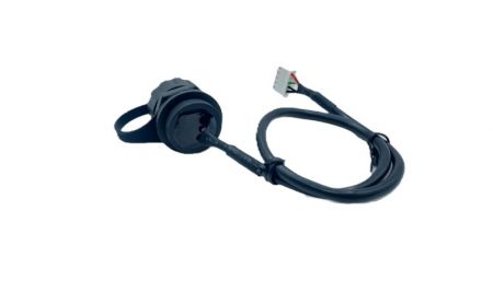 Prise USB 3.0 étanche à vis pour faisceau de câbles L=350mm (vue arrière)