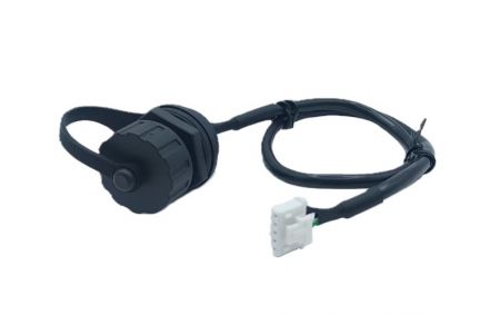 Prise USB 3.0 étanche à vis pour faisceau de câbles L=350mm (vue de face)