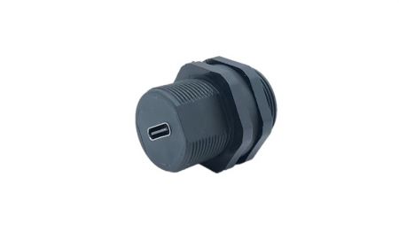 캡이 있는 스레드 방수 USB Type-C 커플러(앞면)