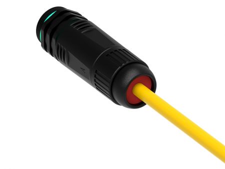 Waterproof Cat6 RJ45 Coupler (Front left oblique)