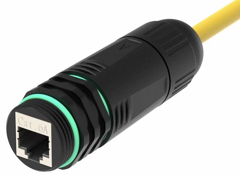 Coupleur RJ45 Cat6A étanche avec assemblage de câble
